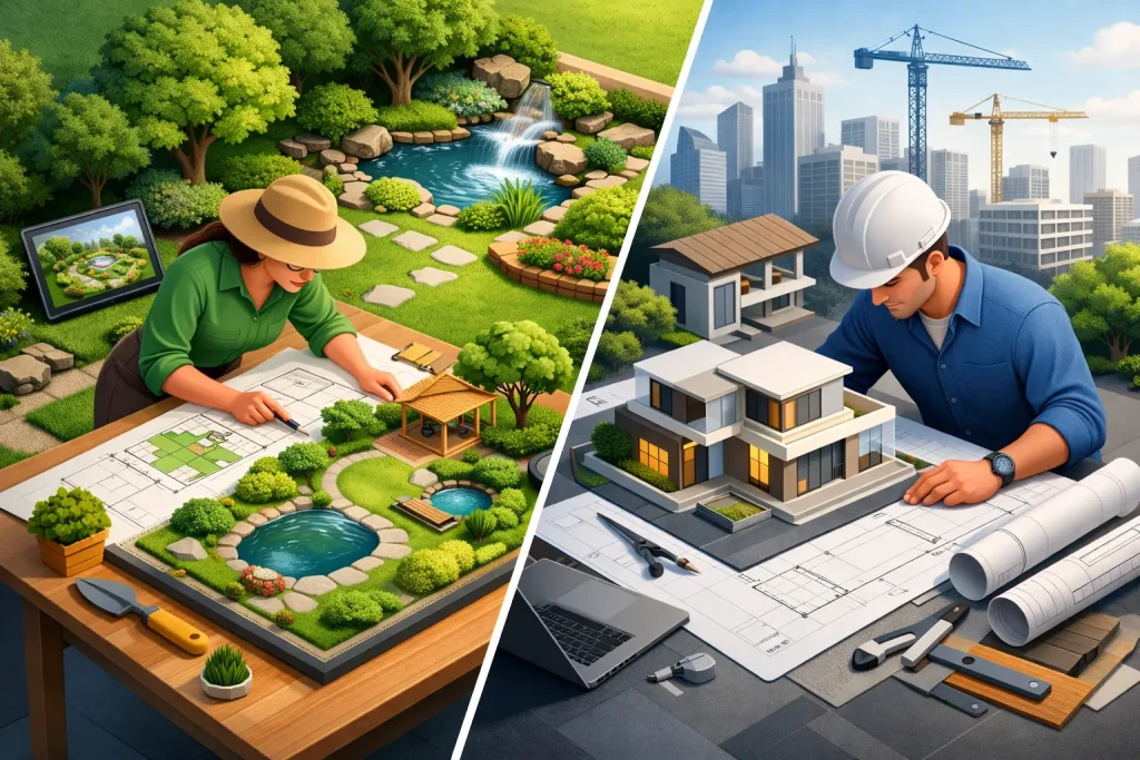 Difference Between Landscape Designer and Architect